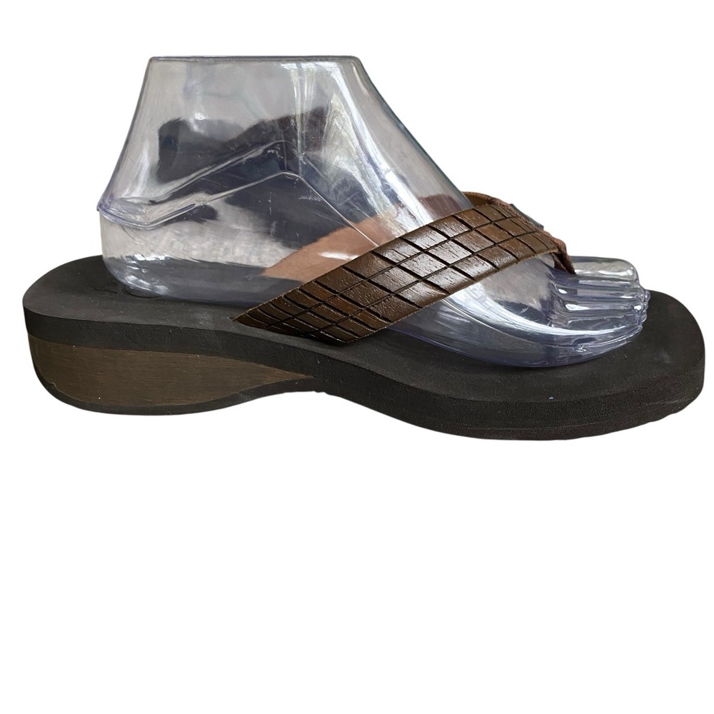 Reef Platform Thong Sandals Women 10 Brown Flip Flops Summer Beach Casual Y2K - Picture 3 of 8